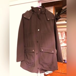 Women’s green rain coat